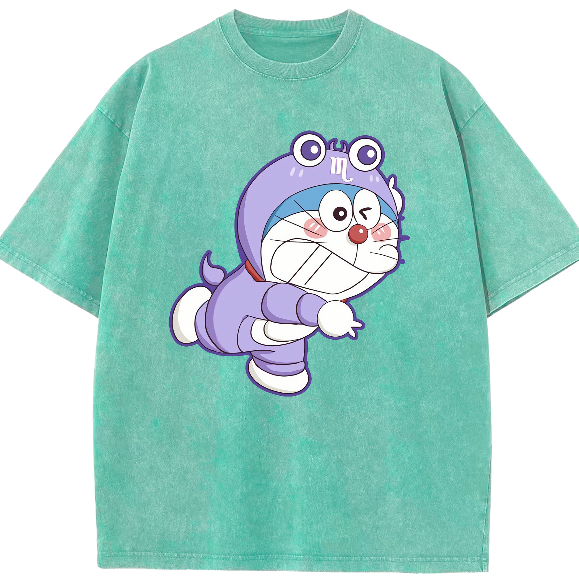 （画像用） ドラえもん Doraemon 綿100% ヴィンテージ風 半袖Tシャツ（フロントプリント）